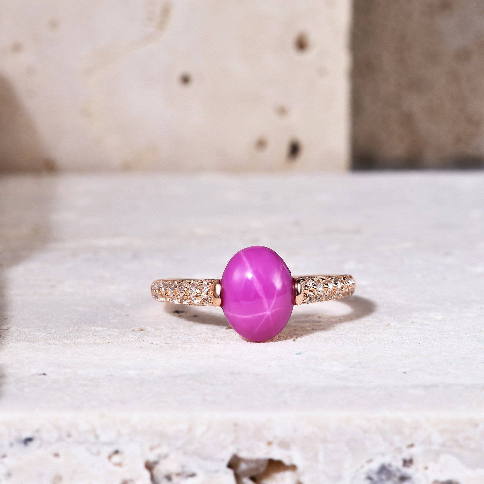 Womens Satr Ruby Ring - HER'S