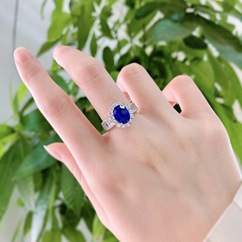 Vintage Oval Sapphire Stone Ring