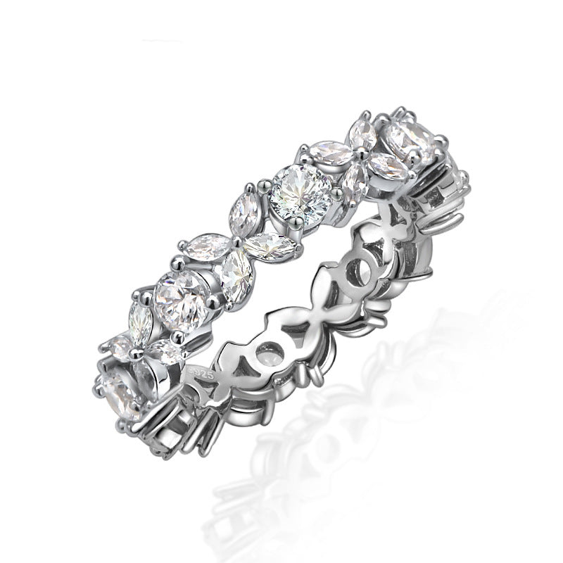 Nature Inspired Leaf Eternity Ring - HERS