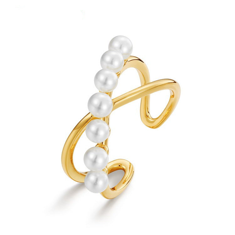Color Gold Pearl Ring - HERS