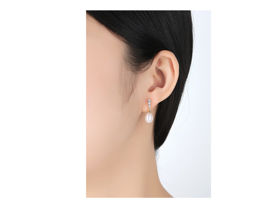 Freshwater Pearl Drop Earrings - HERS