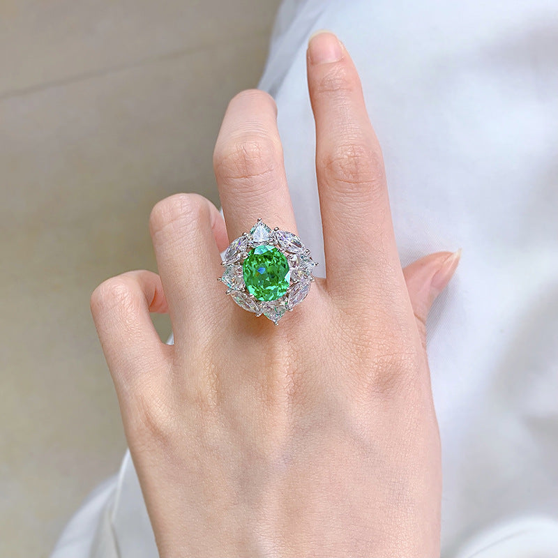 Art Deco Emerald and Diamond Ring - HERS