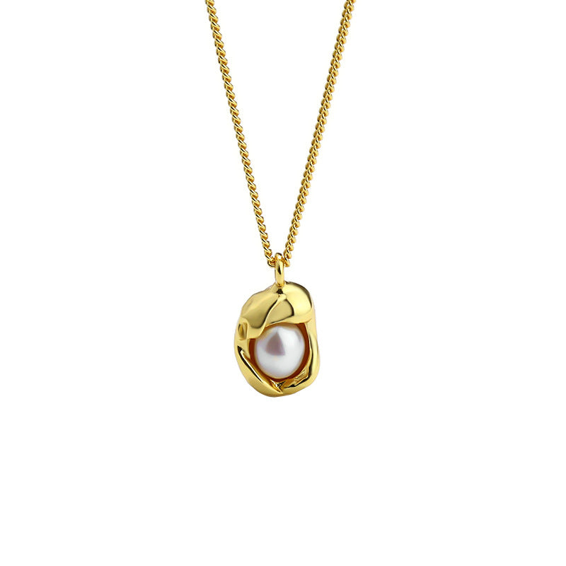 Real Pearl Pendant Necklace