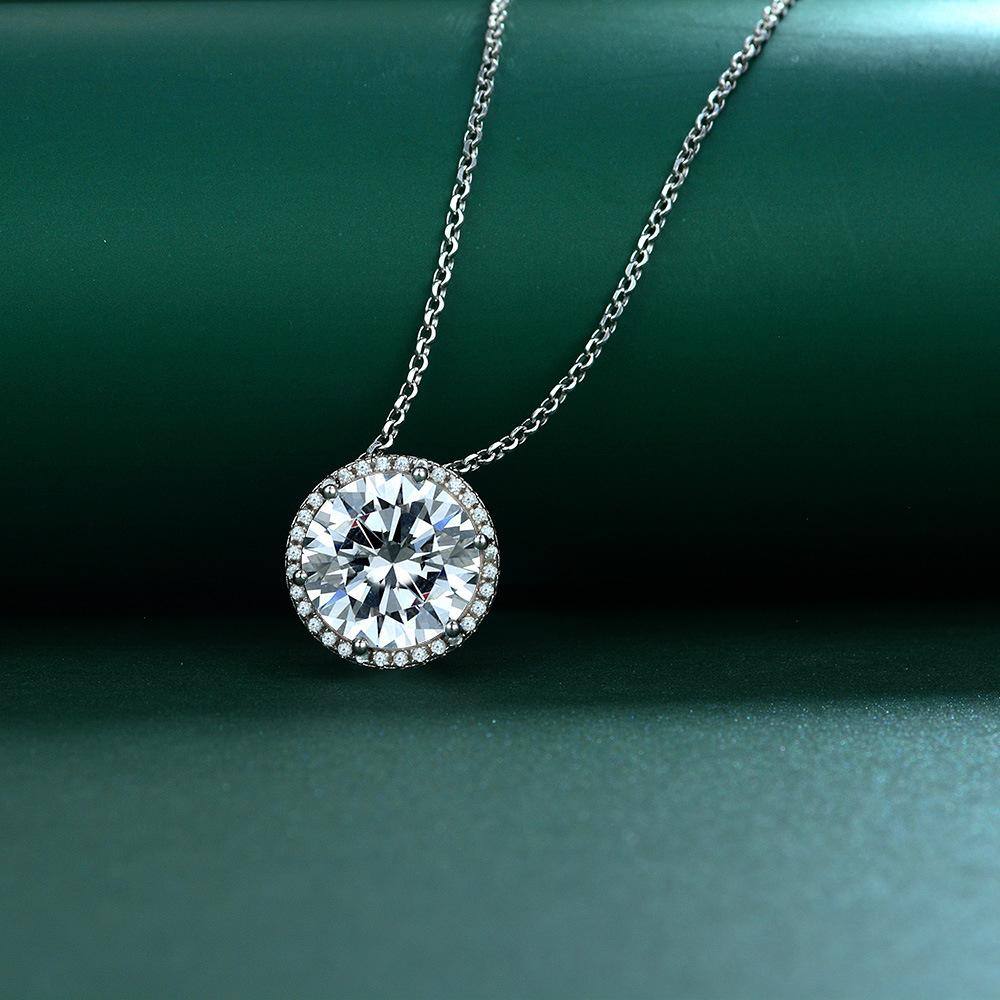 Diamond Halo Necklace - HERS