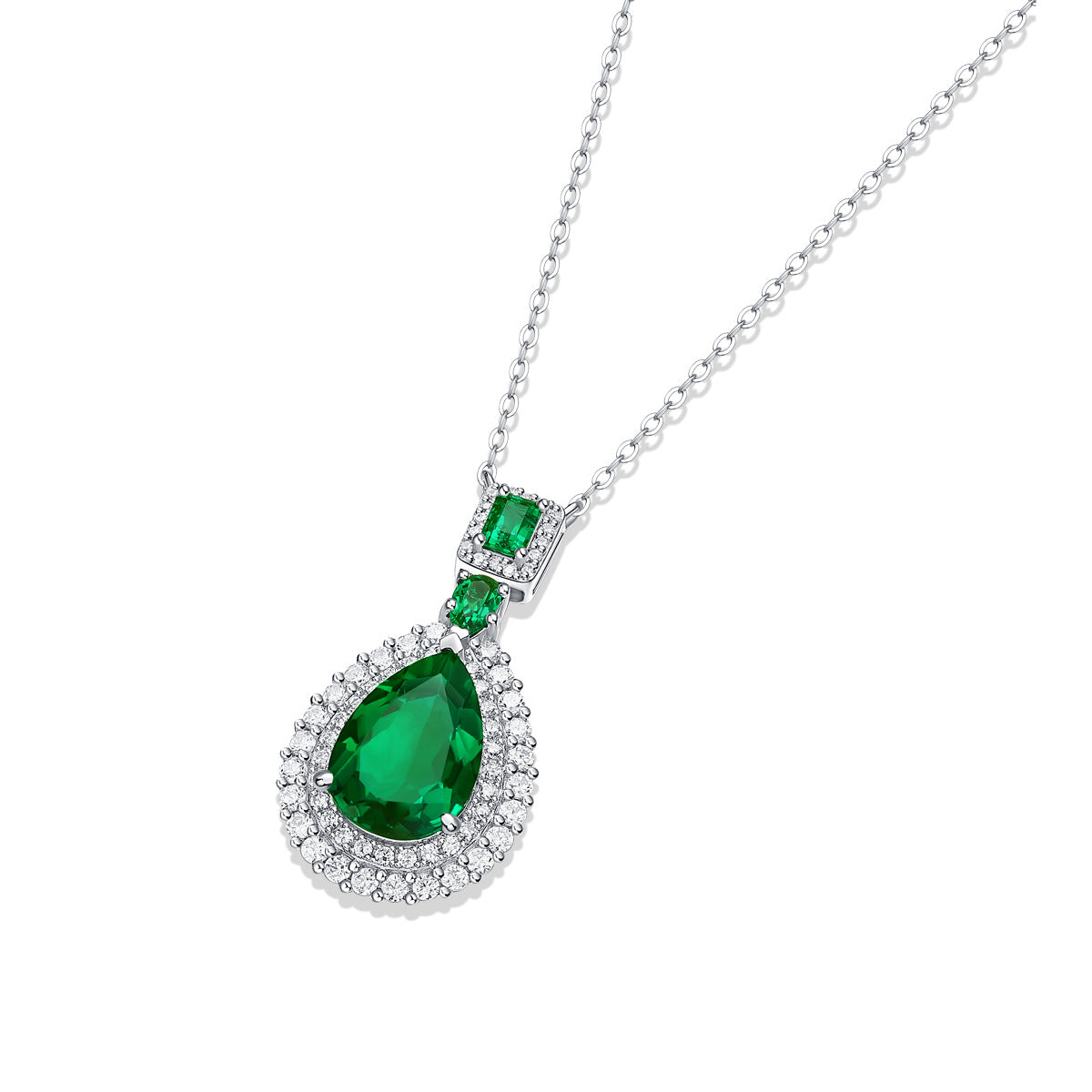 Pear Shaped Emerald Necklace - HERS
