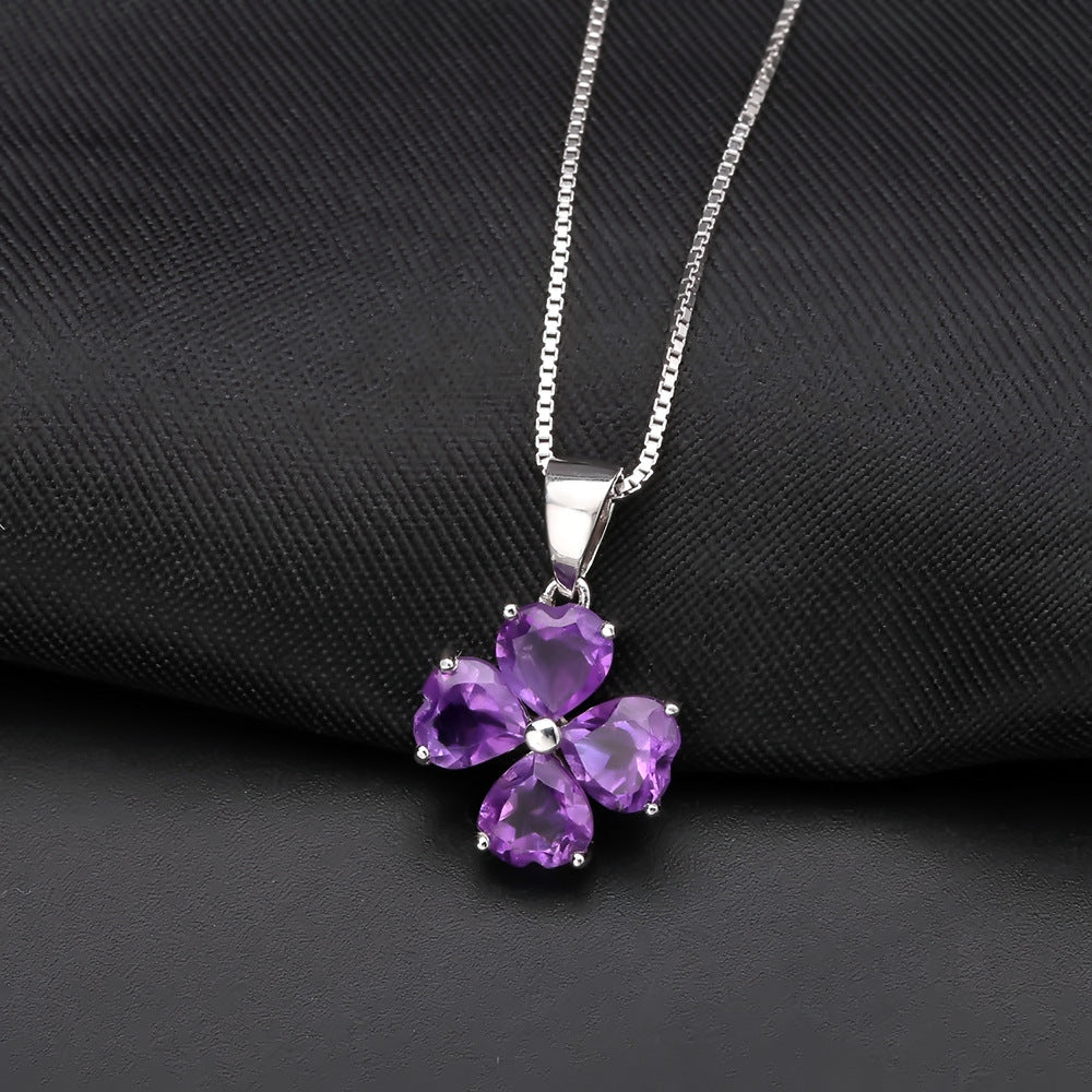 Amethyst Pendant Necklace - HERS