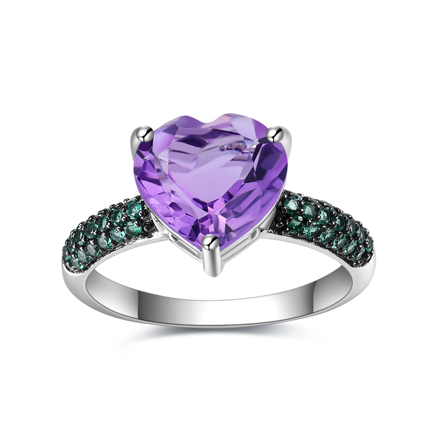Amethyst Heart Ring - HERS