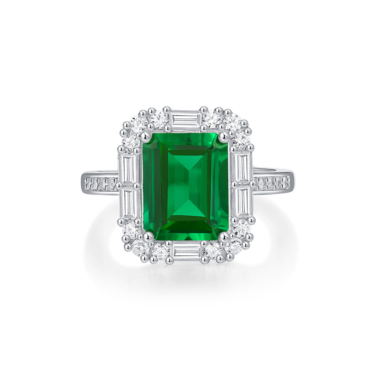 Baguette Cut Emerald Ring - HERS