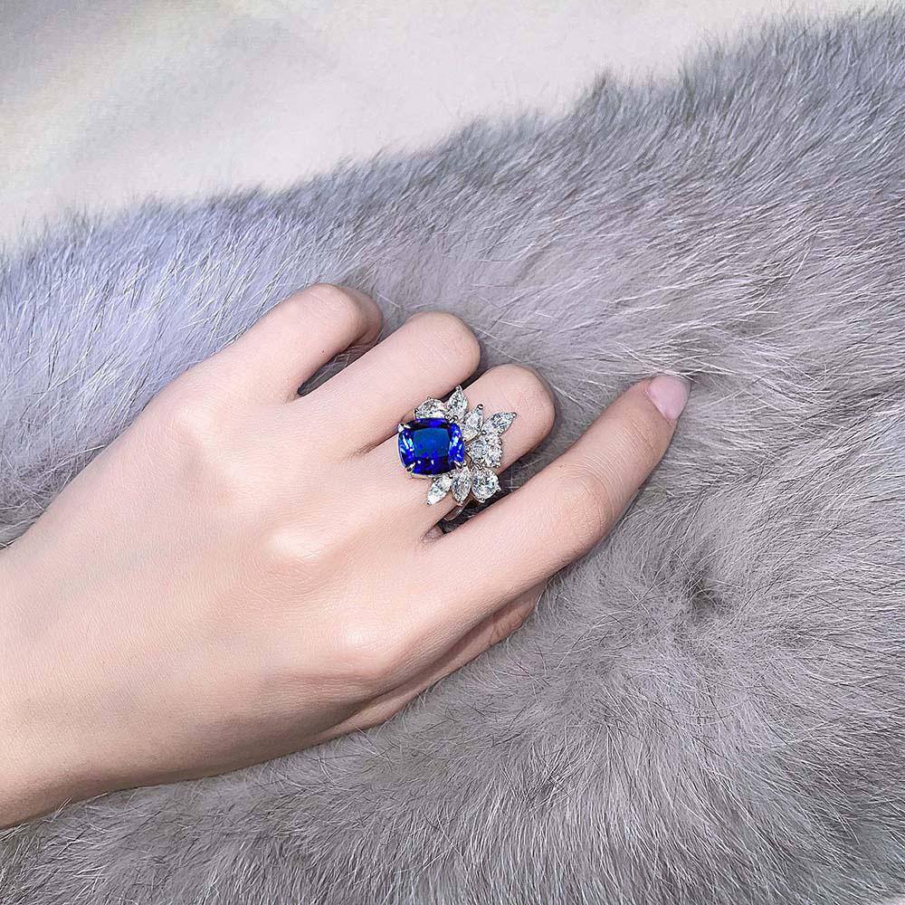 Sapphire Ring with Diamonds - HER'S