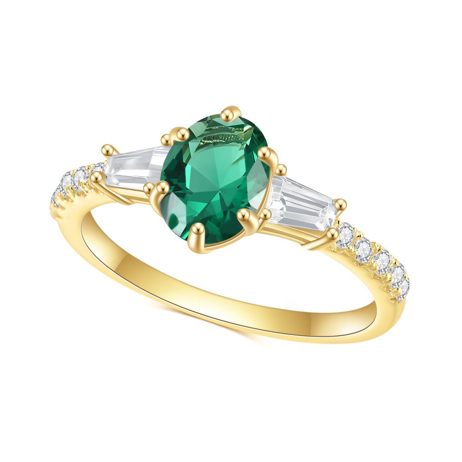 Emerald Stone Ring - HERS
