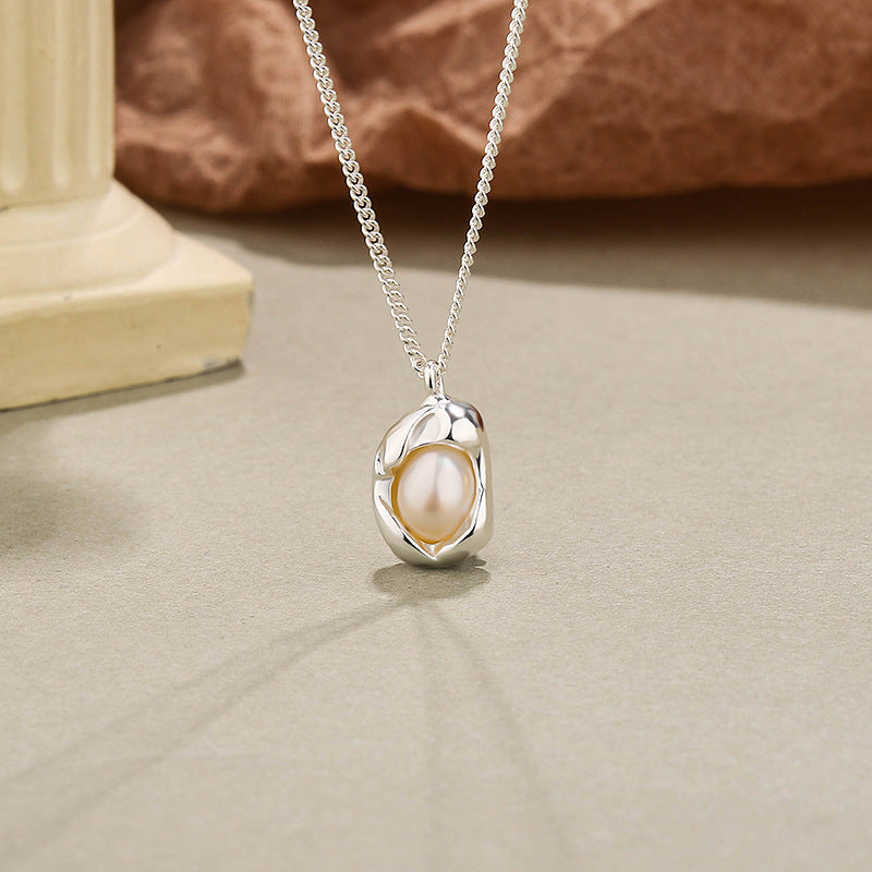 Real Pearl Pendant Necklace