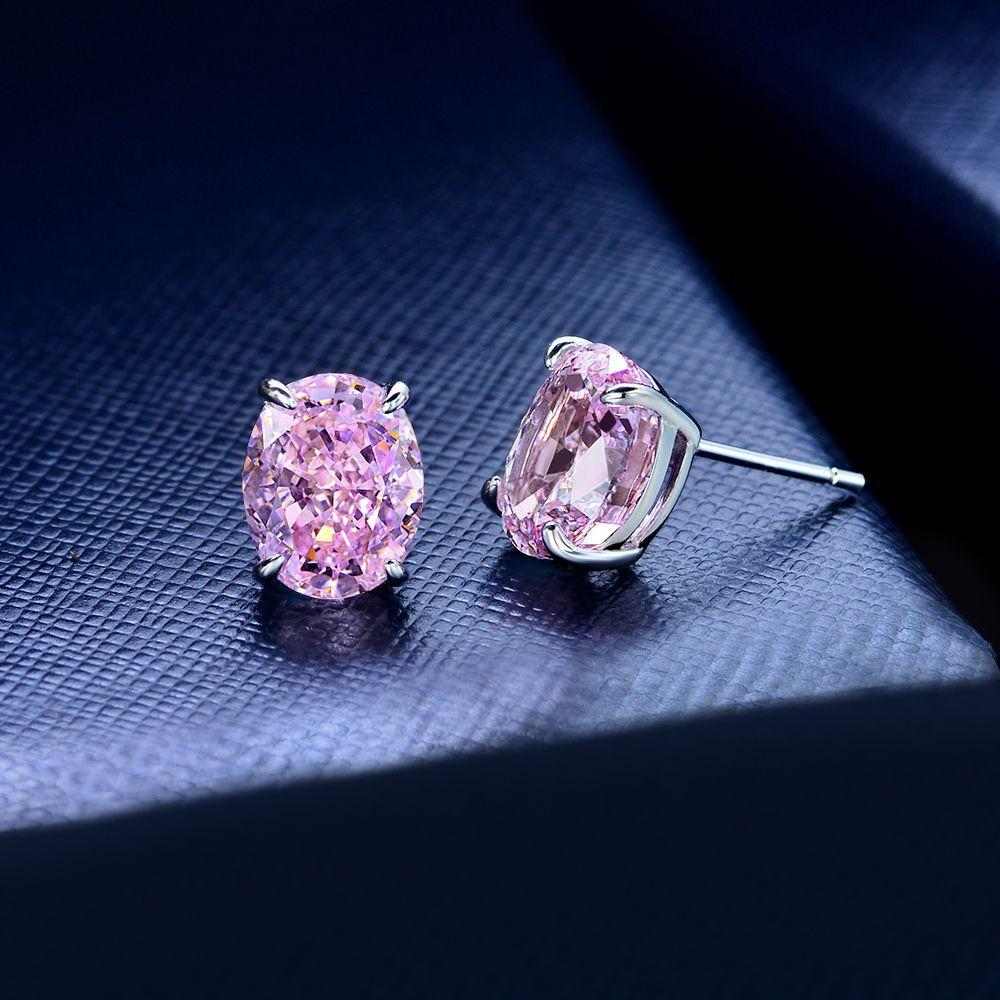 Pink Diamond Earrings Studs - HERS