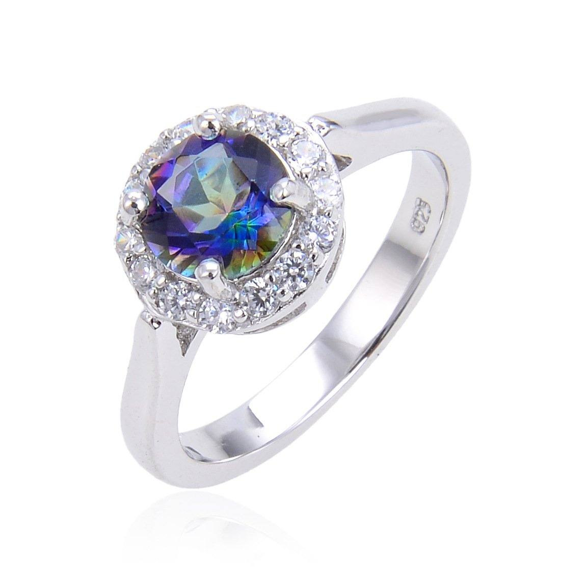 Mystic Topaz Engagement Ring - HERS