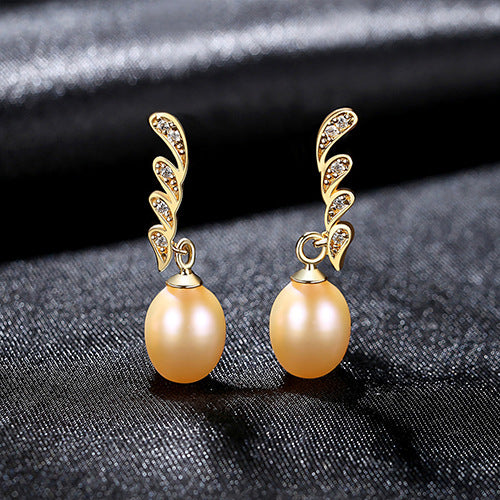 Pearl Gold Earrings - HERS