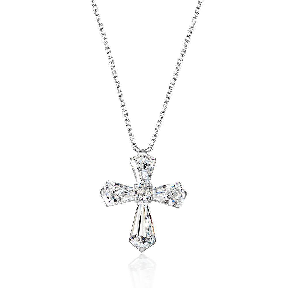 Womens Diamond Cross Necklace - HER'S