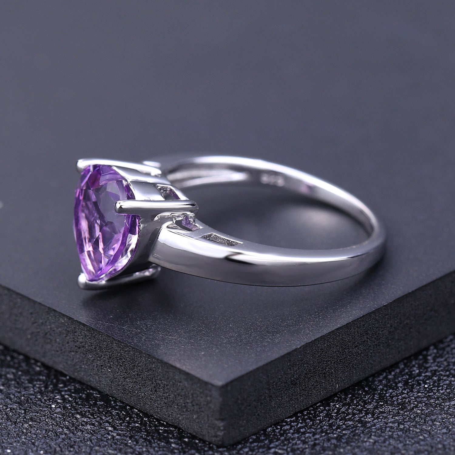 Heart Shaped Amethyst Ring - HERS
