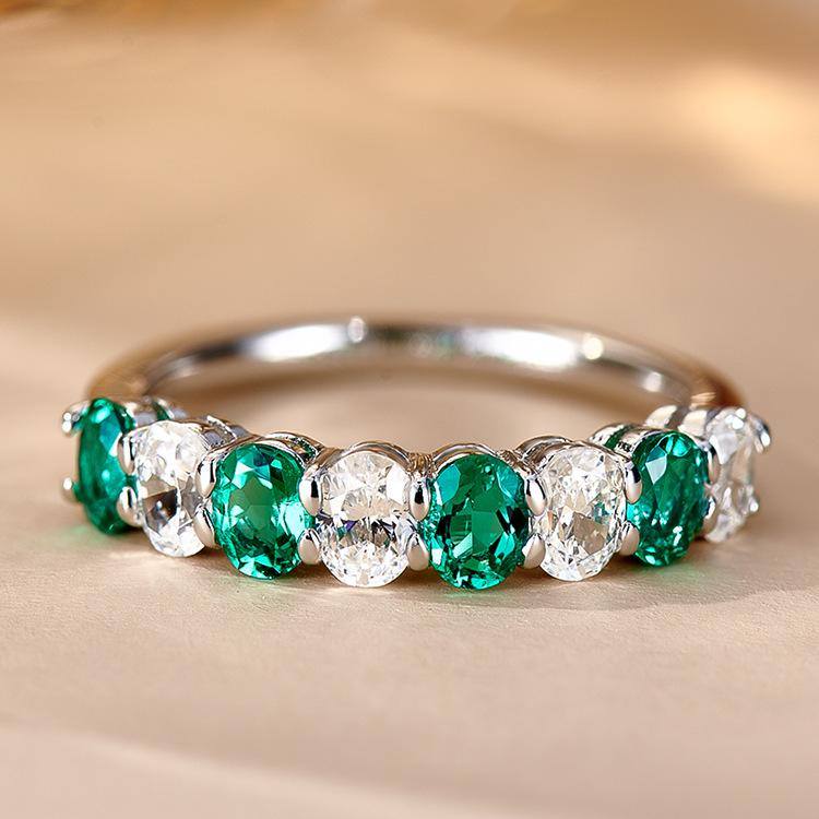 Emerald Stackable Eternity Ring - HERS