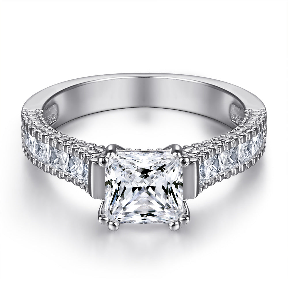 Double Band Engagement Ring - HERS