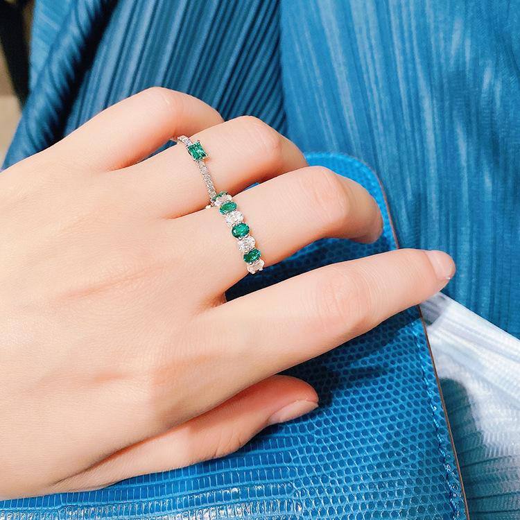 Emerald Stackable Eternity Ring - HERS