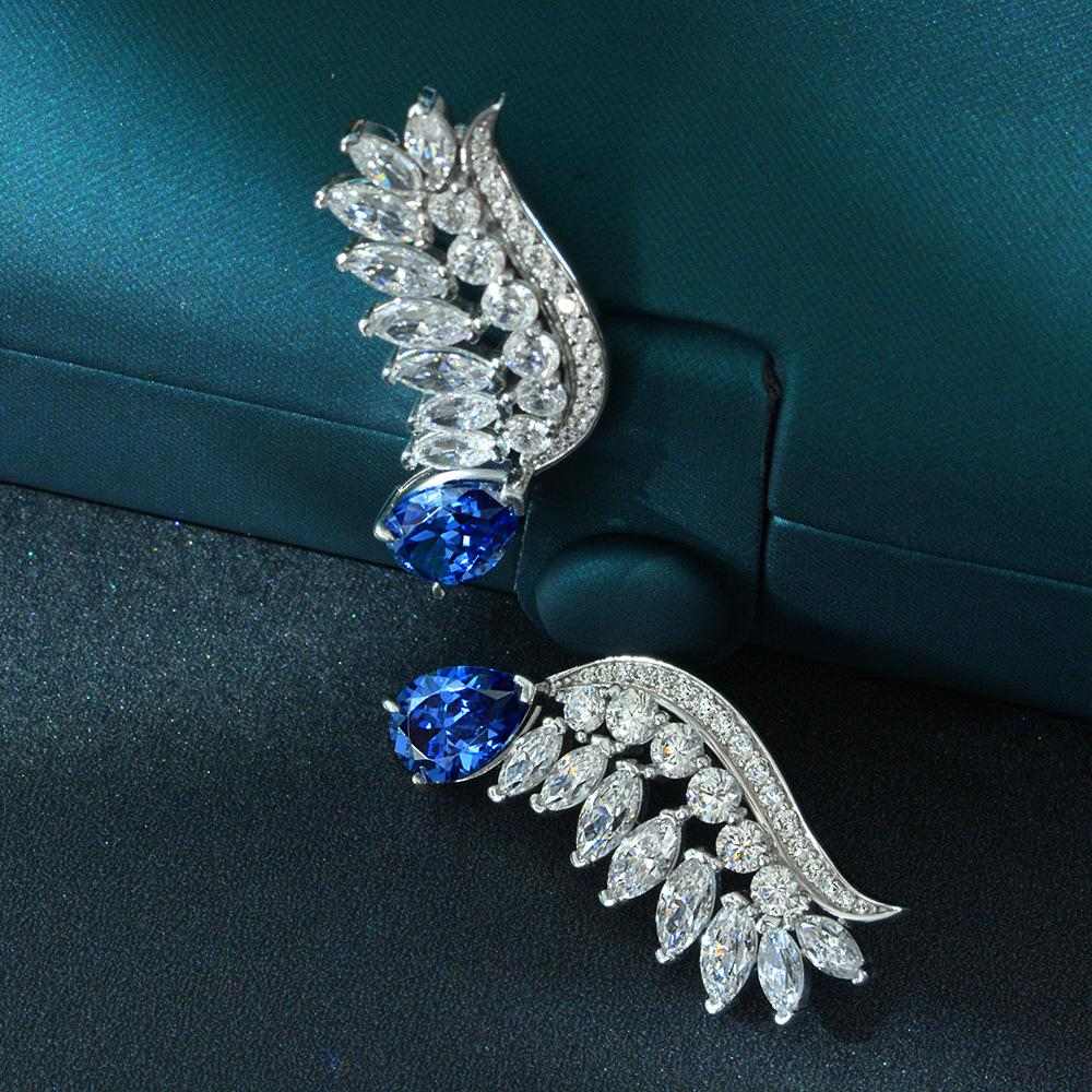 Sapphire Earrings Studs Blue Angel - HER'S