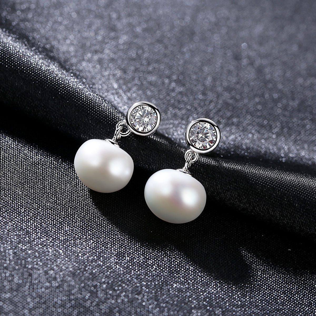 Vintage Flat Pearl Earrings