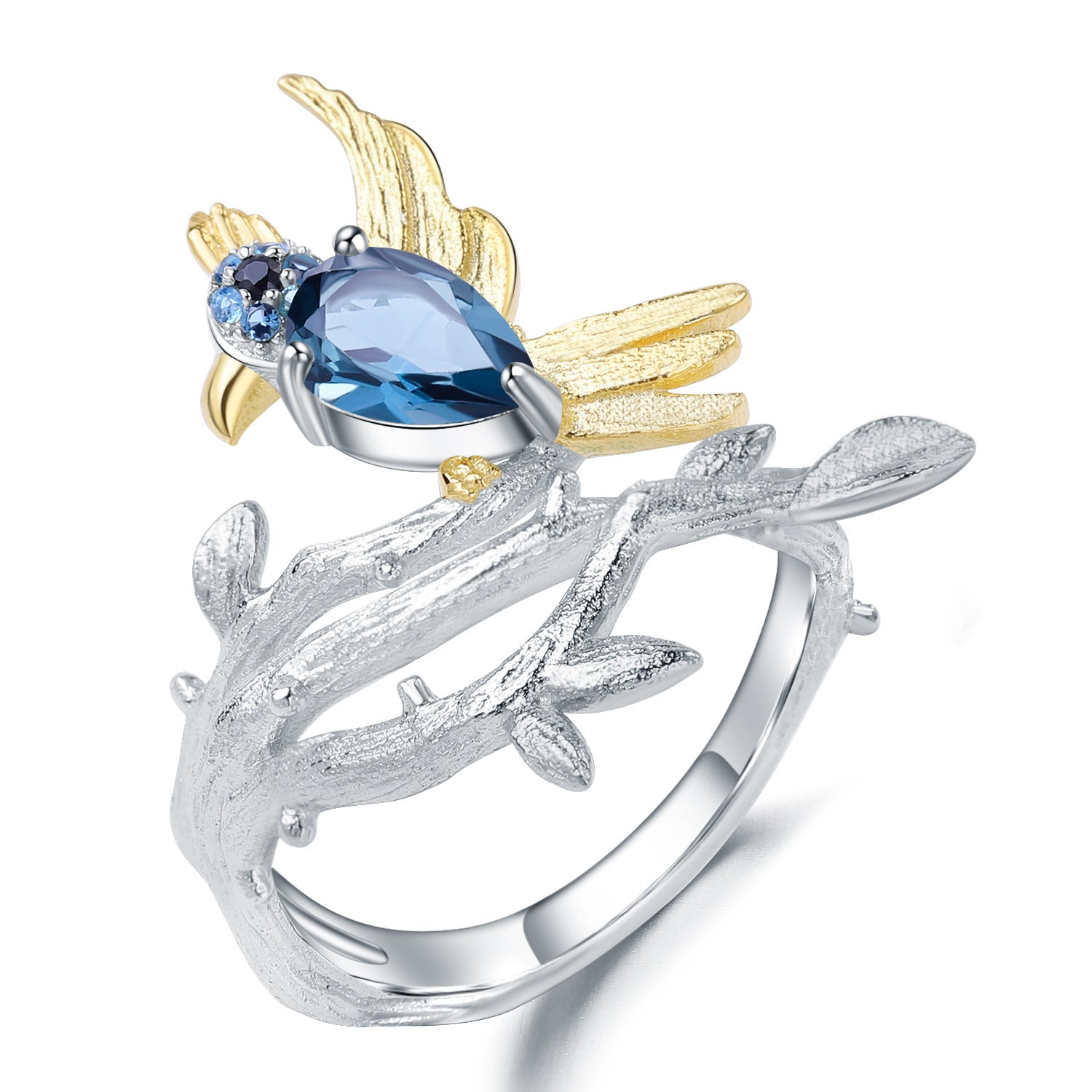 Art Deco Blue Topaz Ring - HERS