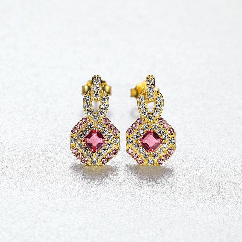 Vintage Gold Ruby Earrings - HER'S