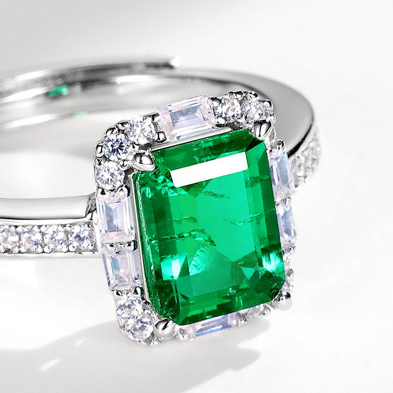 Rectangle Emerald Engagement Rings