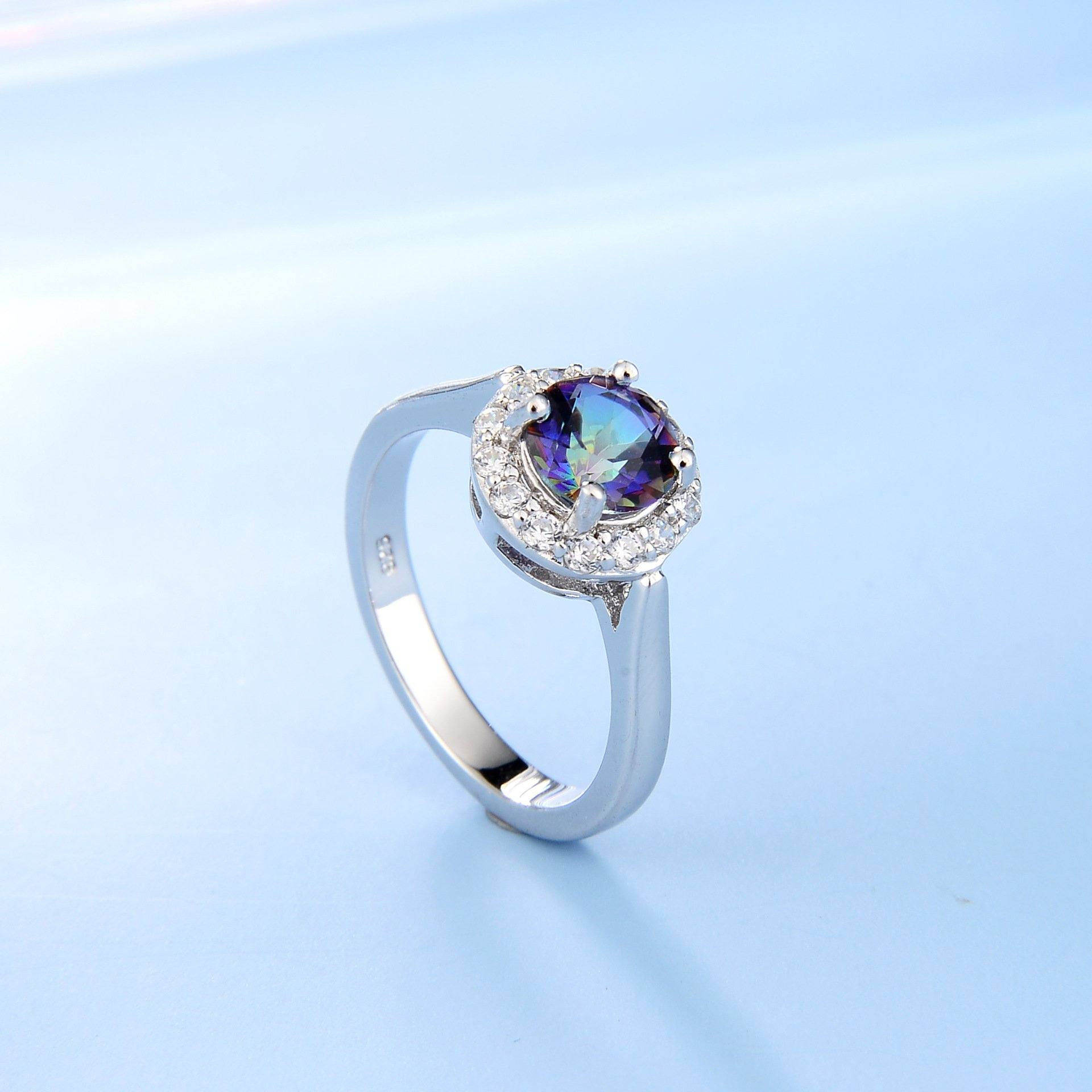 Mystic Topaz Engagement Ring - HERS
