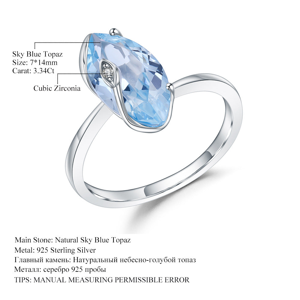Blue Topaz Marquise Ring - HERS