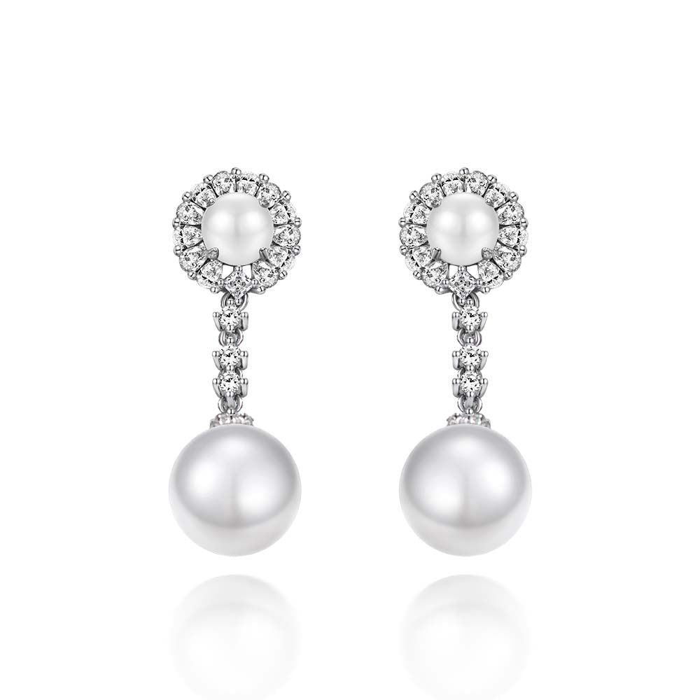 Double Pearl Earrings for Women - HERS