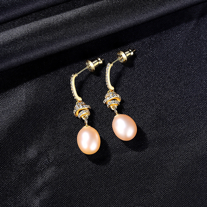 Gold Pearl Earrings - HERS