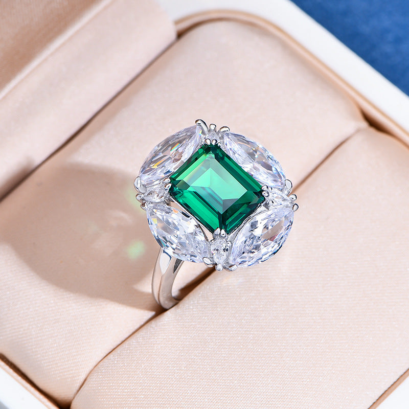 Emerald Marquise Engagement Ring