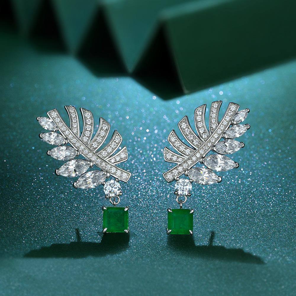 Emerald Diamond Earrings - HERS