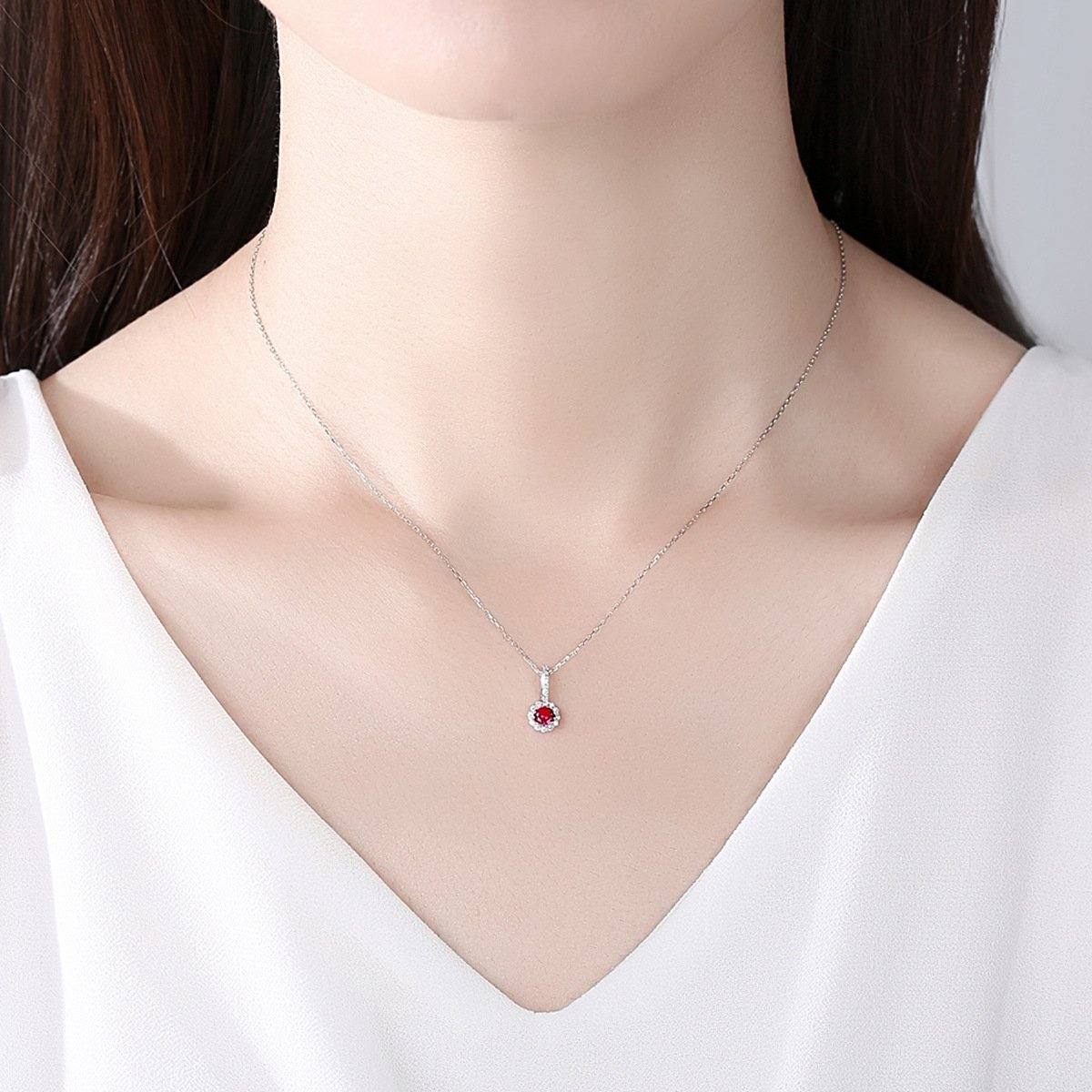 Fashion Circle Ruby Necklace - HERS