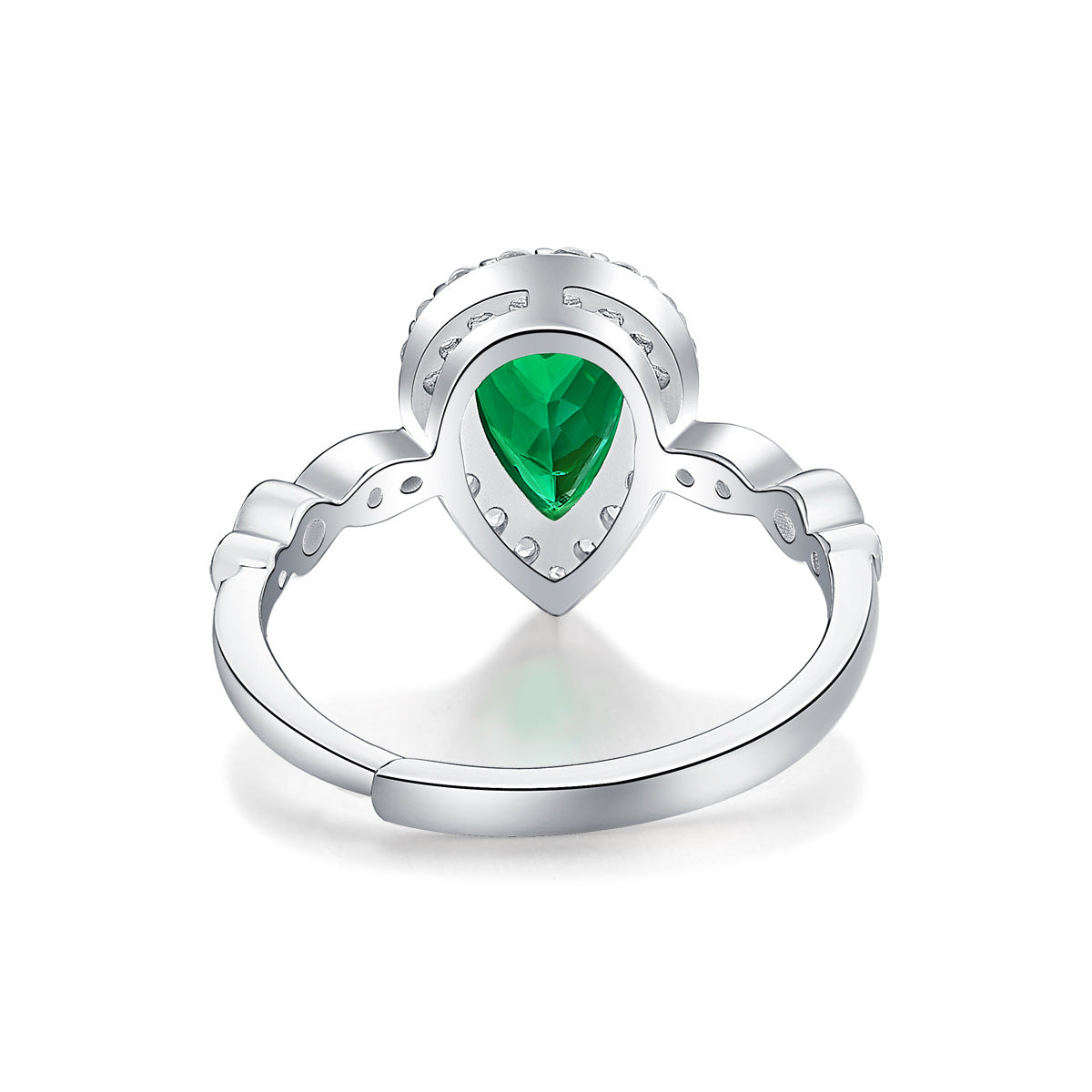 Teardrop Emerald Ring