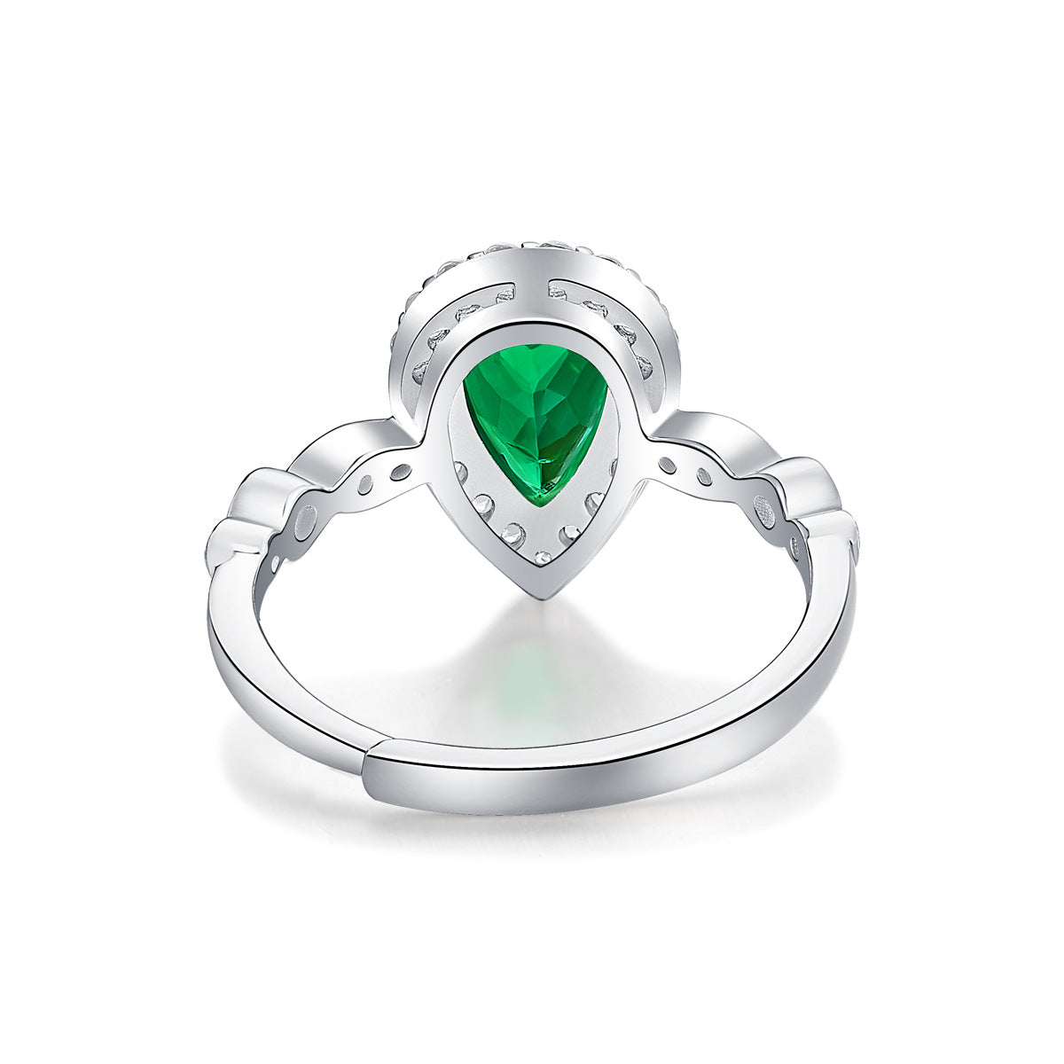 Emerald Teardrop Engagement Ring - HERS