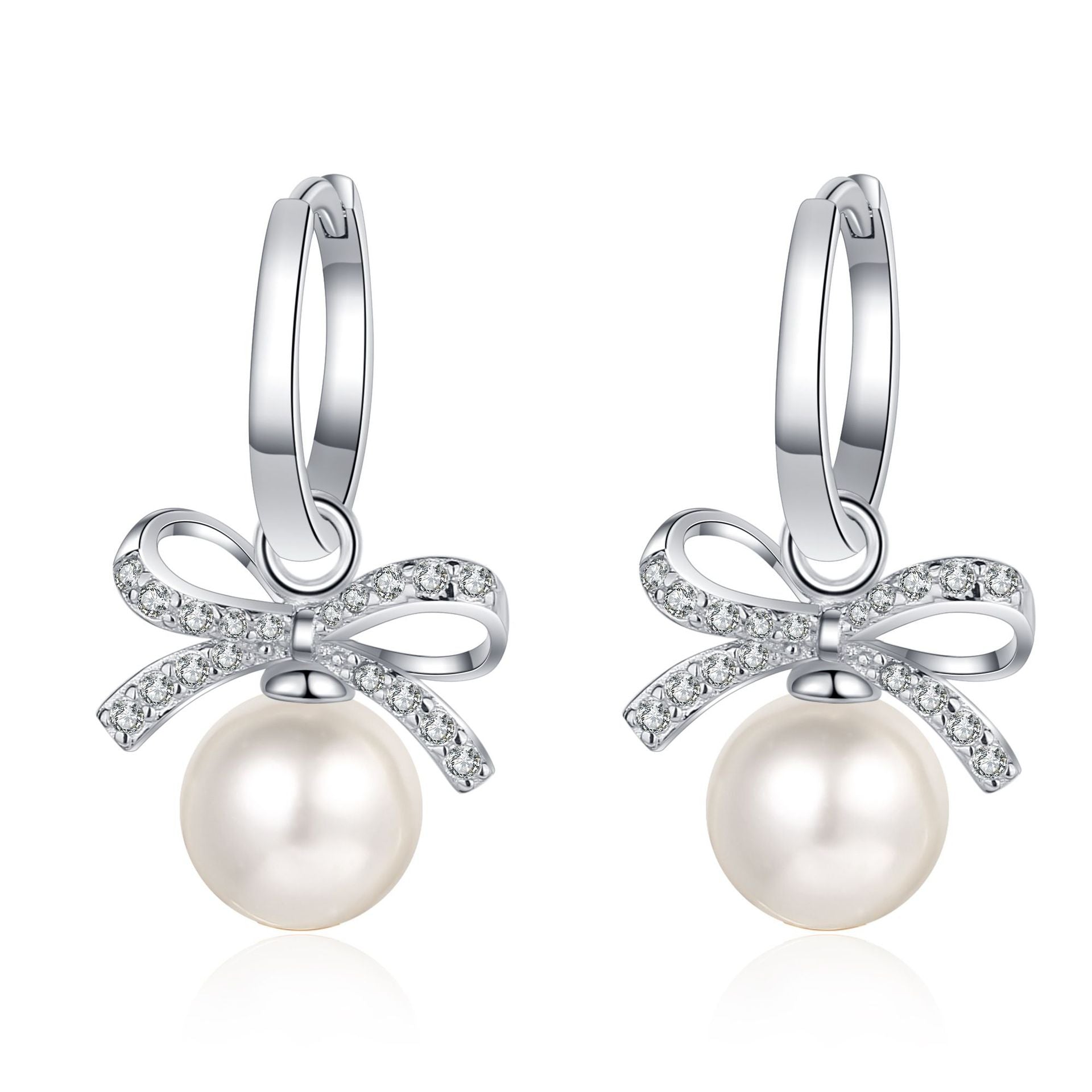 Bow Pearl Earrings - HERS