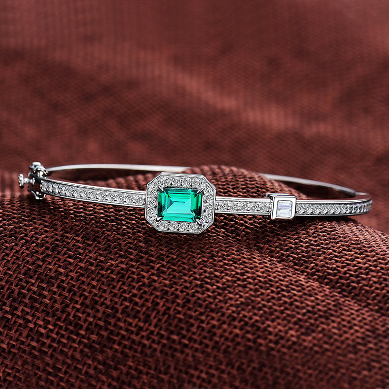Emerald Bangle May Birthstone Bracelet - HERS