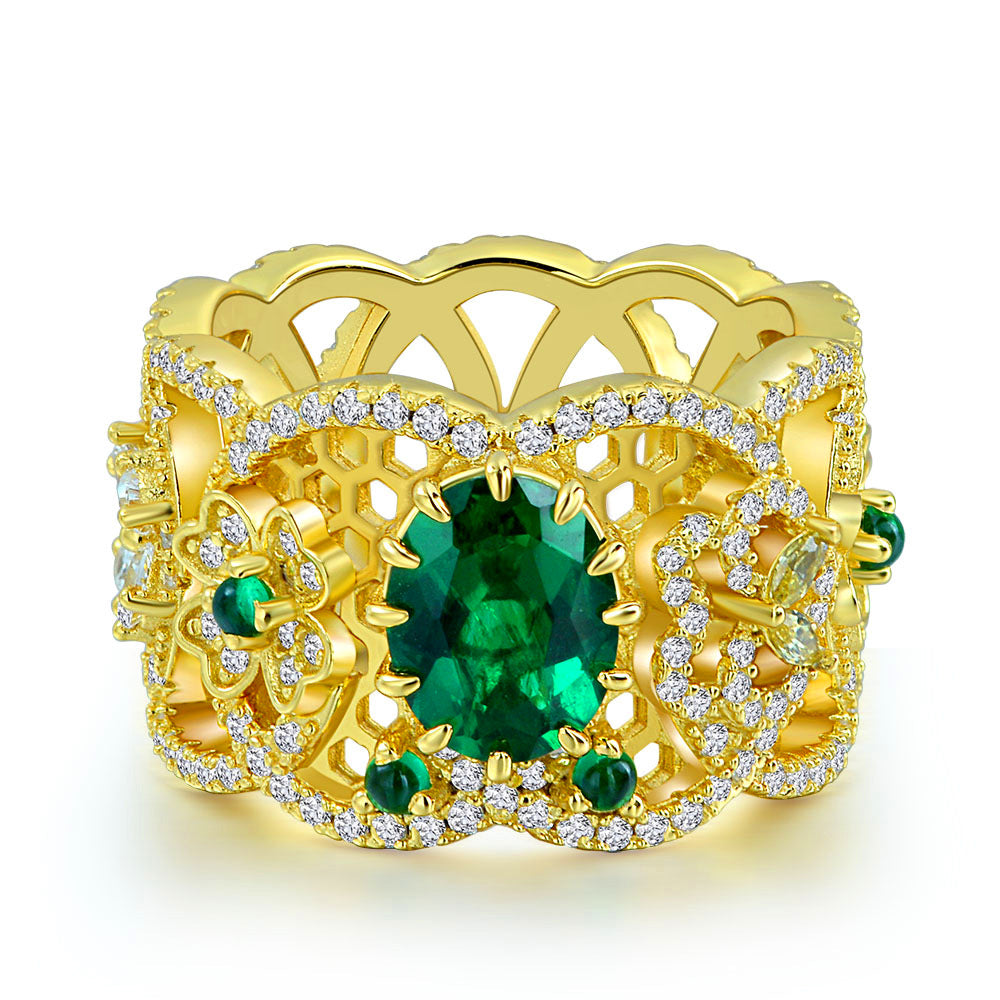 Emerald Antique Ring - HERS