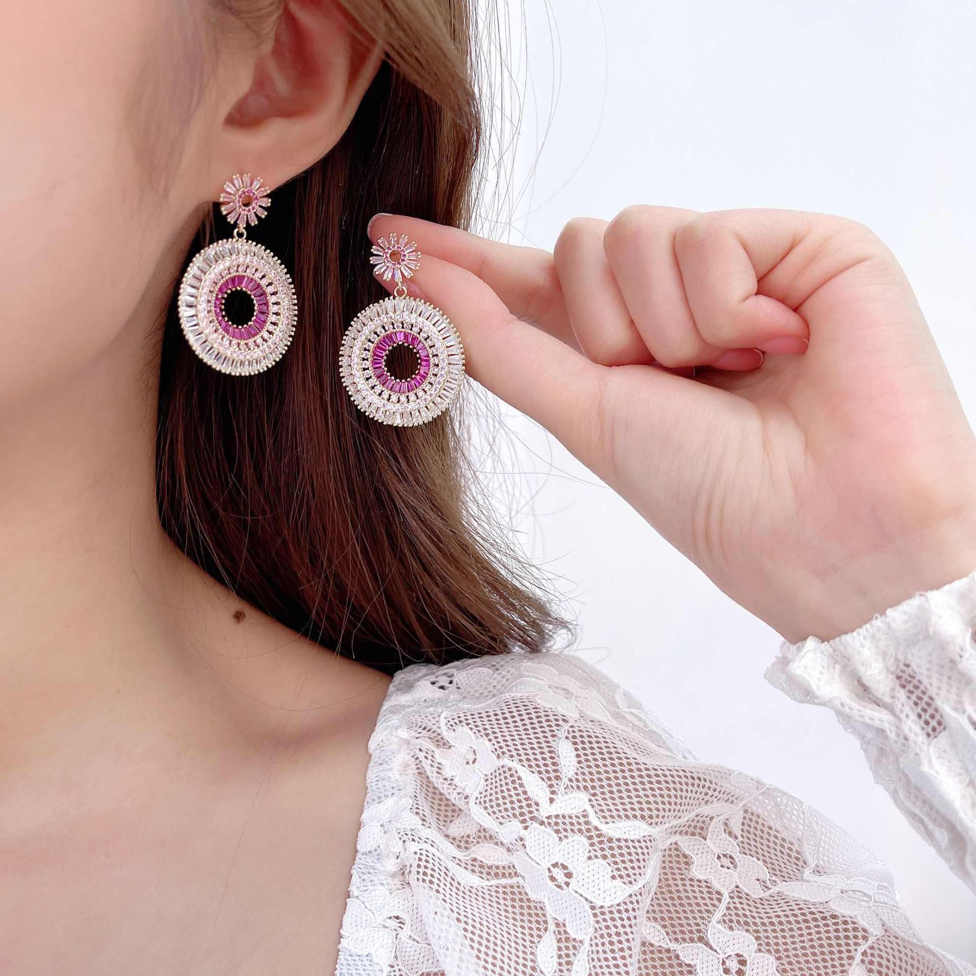 Colored Circle Earrings - HERS
