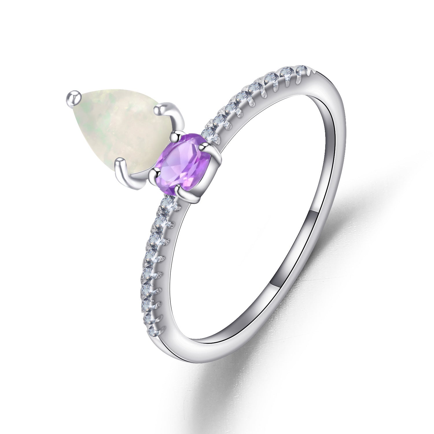 Opal and Amethyst Ring - HERS