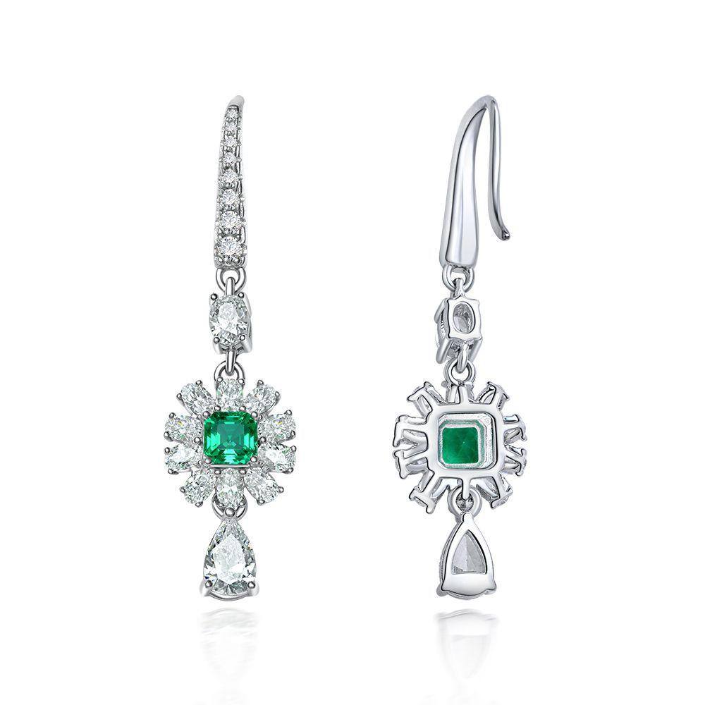 Emerald Dangle Earrings - HERS