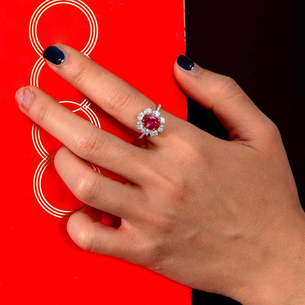 Ruby Diamond Ring - HER'S