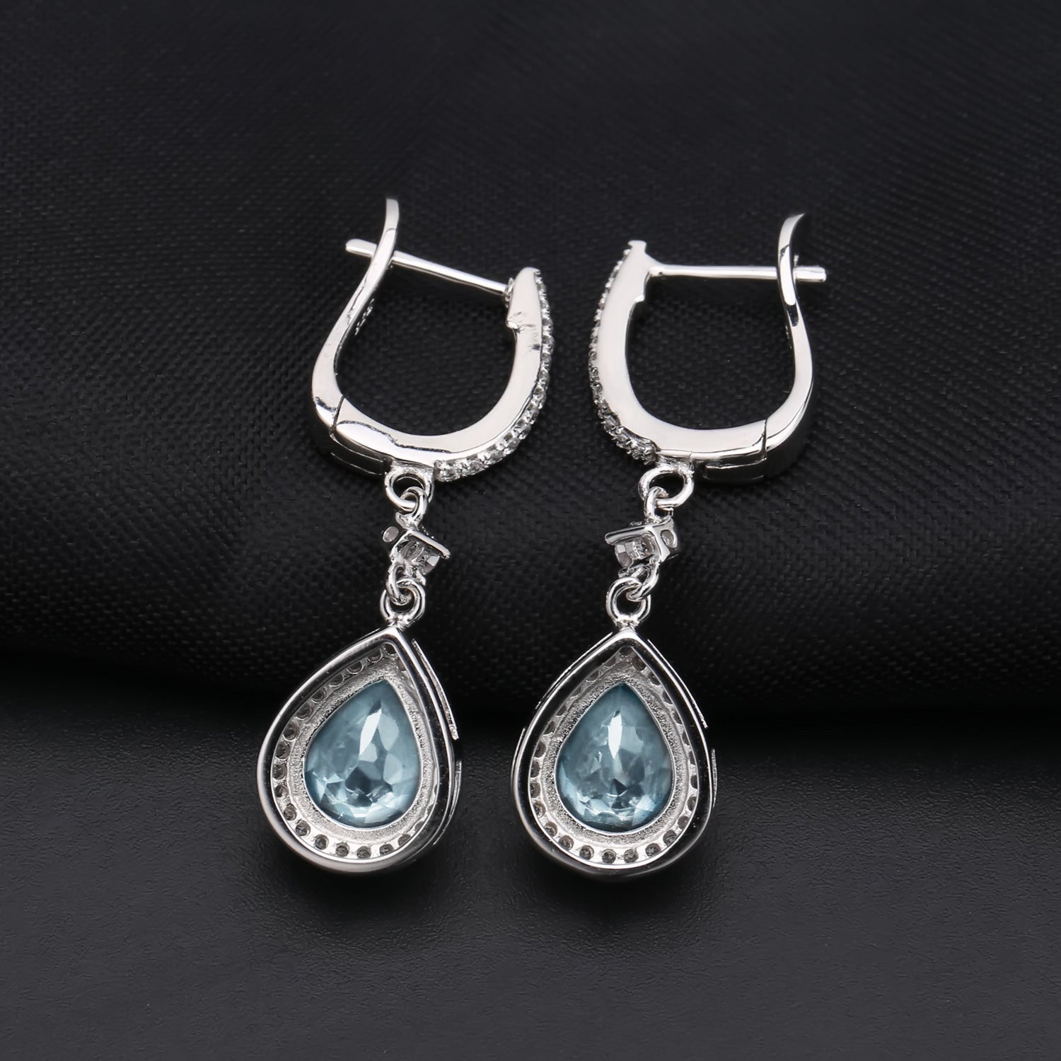 Blue Topaz Teardrop Earrings - HERS