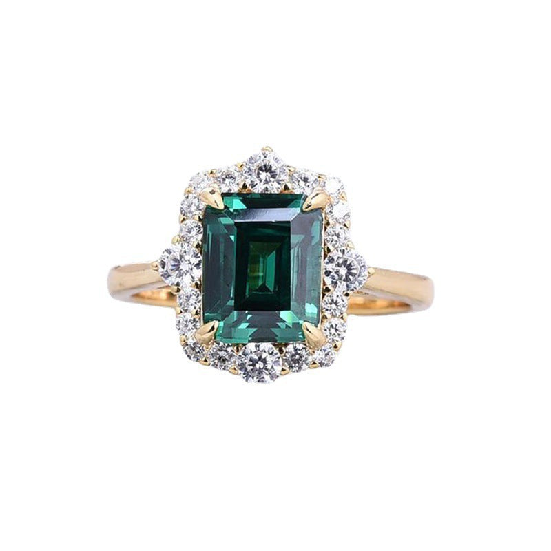 Vintage Emerald Engagement Ring