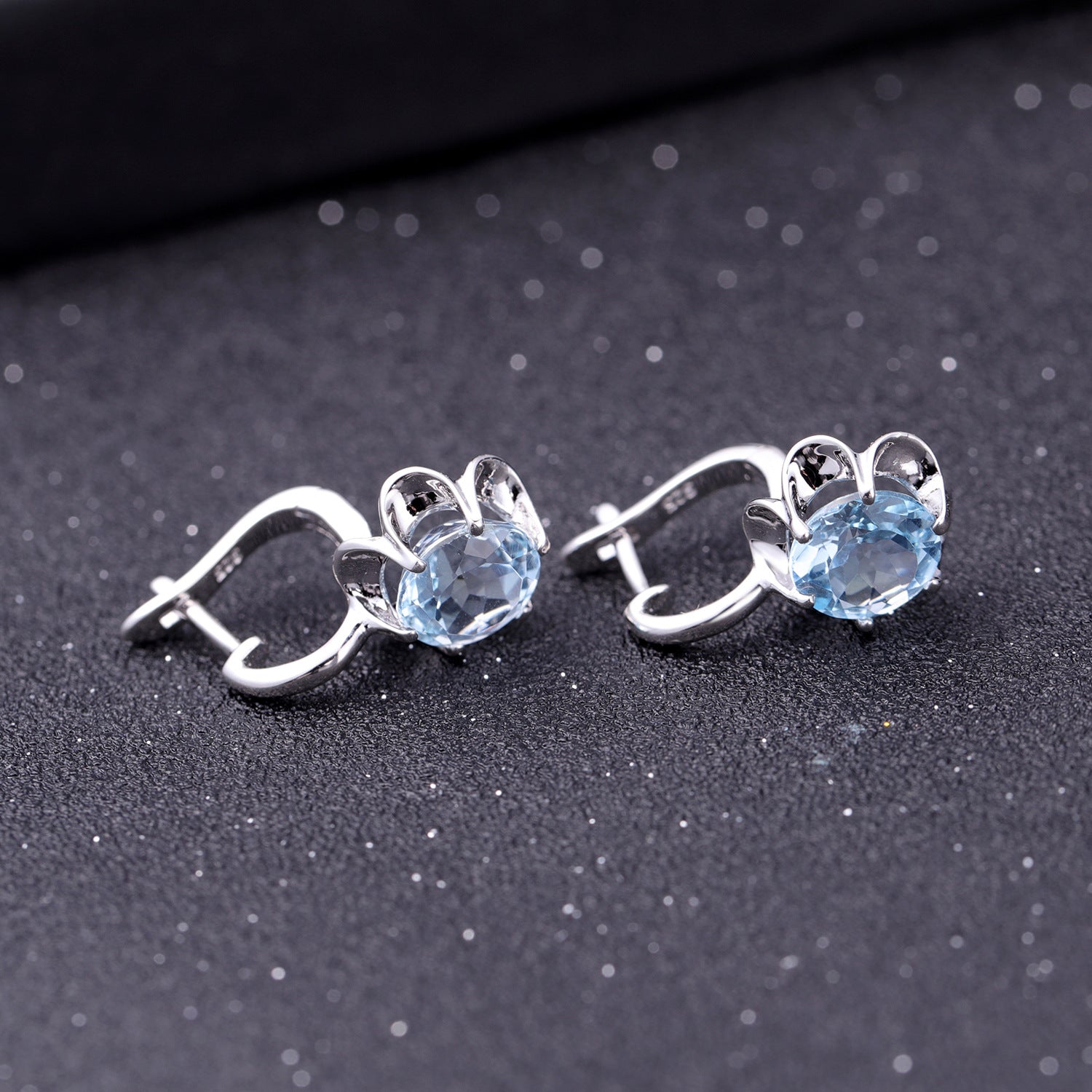 Sky Blue Topaz Earrings