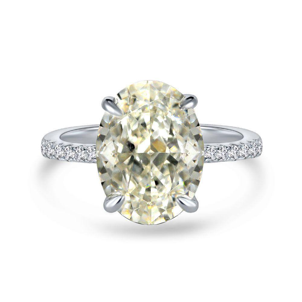 Oval Diamond Wedding Ring - HERS