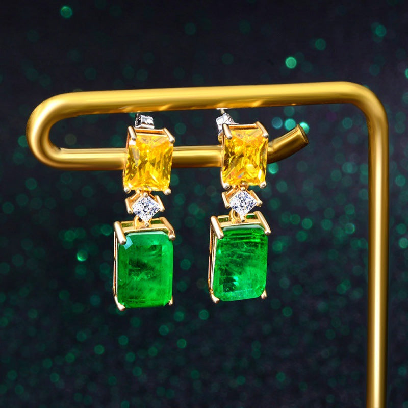 Emerald Statement Earrings - HERS