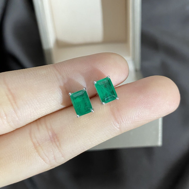 Emerald Baguette Earrings - HERS